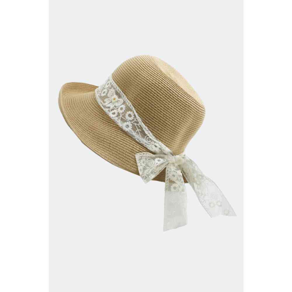 Voodoo Vixen - Lace Ribbon Sun hat - Beige